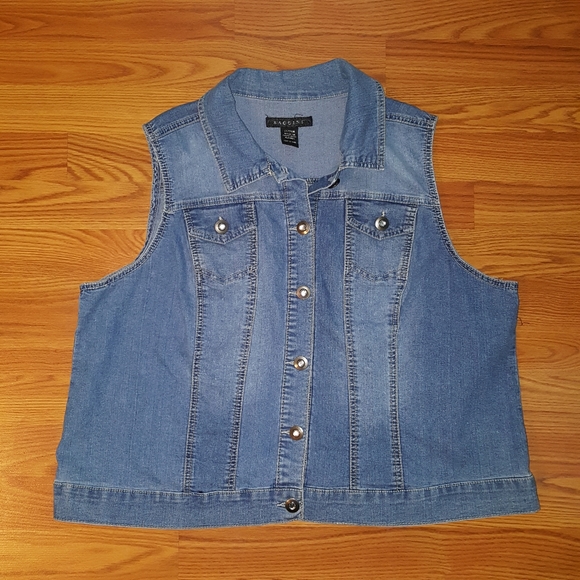 denim vest womens plus size